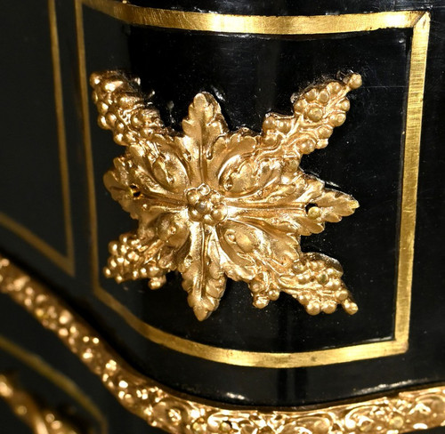 Credenza Boulle in legno di pero annerito, periodo Napoleone II – metà del XIX secolo