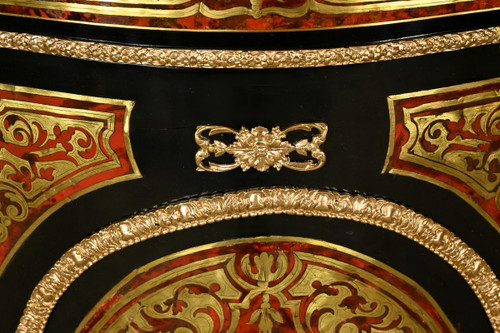 Credenza Boulle in legno di pero annerito, periodo Napoleone II – metà del XIX secolo