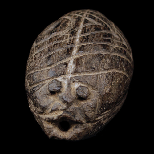 Flauto di cocco cerimoniale, strumento tradizionale, arte oceanica, arte tribale, Oceania