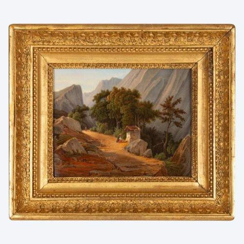 Landscape near Rome on porcelain plate 1843