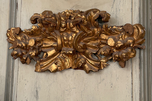 Pair Of Louis XV Period Gilded Wood Door Tops, circa 1750.