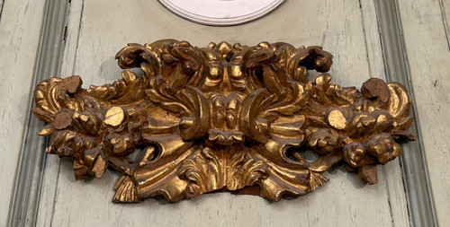 Pair Of Louis XV Period Gilded Wood Door Tops, circa 1750.