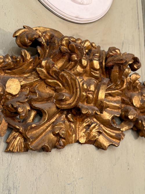 Pair Of Louis XV Period Gilded Wood Door Tops, circa 1750.