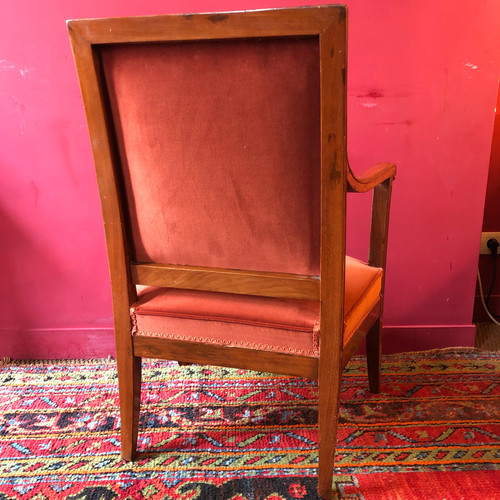 G. Jacob, Rare Paire de Fauteuils en Mahéjou, époque Directoire