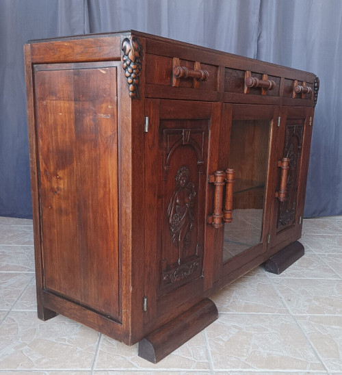 Art Deco period sideboard in solid oak