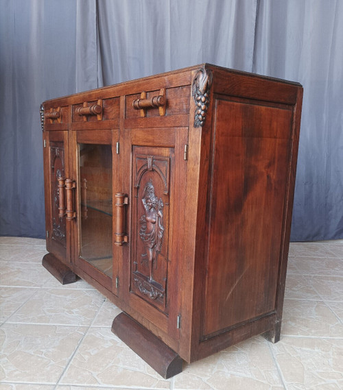 Art Deco period sideboard in solid oak