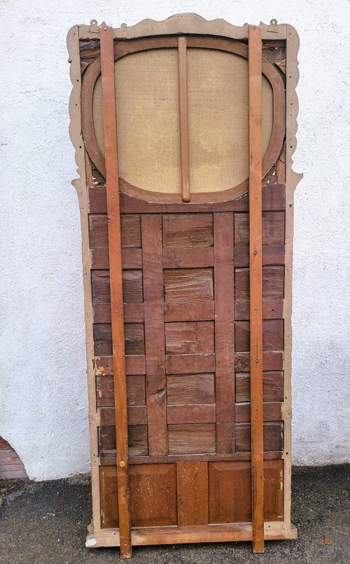 Large Carved Wood Trumeau With Birds Still Life, 19th Century