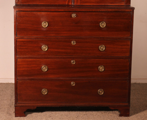 Mahogany Bookcase With Secretary Circa 1820