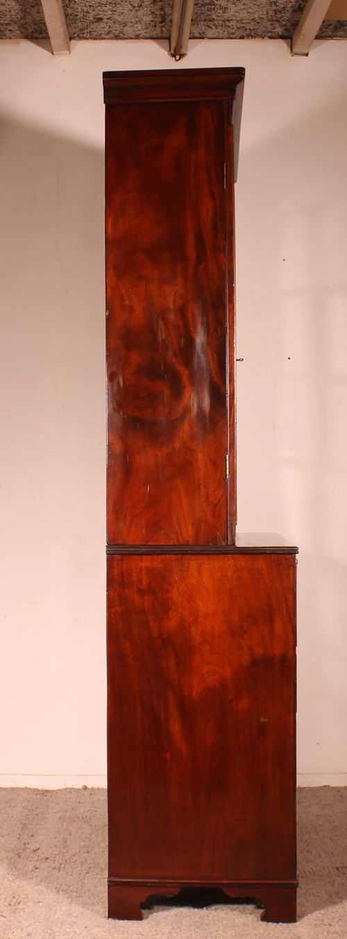 Mahogany Bookcase With Secretary Circa 1820