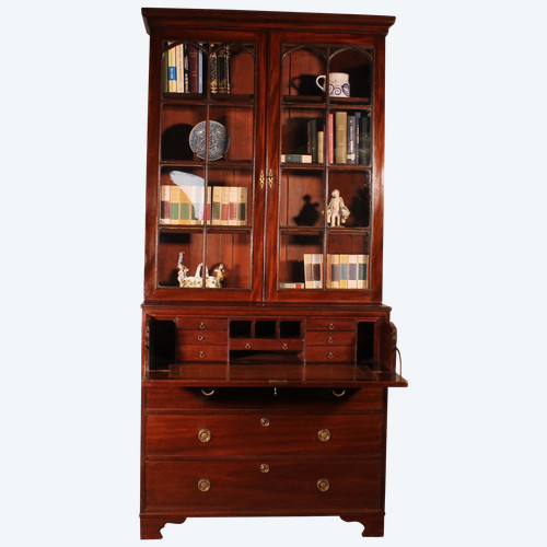 Mahogany Bookcase With Secretary Circa 1820