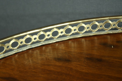 Rognon table in Speckled Mahogany, stamped "L'escalier de Cristal" - Late 19th century