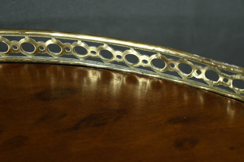 Rognon table in Speckled Mahogany, stamped "L'escalier de Cristal" - Late 19th century