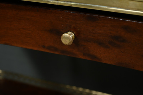 Rognon table in Speckled Mahogany, stamped "L'escalier de Cristal" - Late 19th century