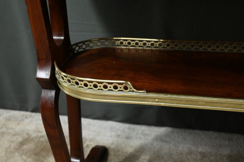 Rognon table in Speckled Mahogany, stamped "L'escalier de Cristal" - Late 19th century