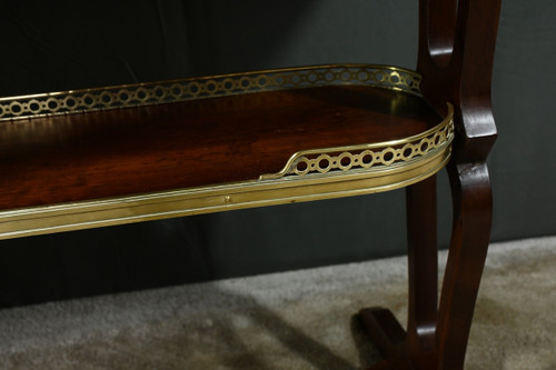 Rognon table in Speckled Mahogany, stamped "L'escalier de Cristal" - Late 19th century