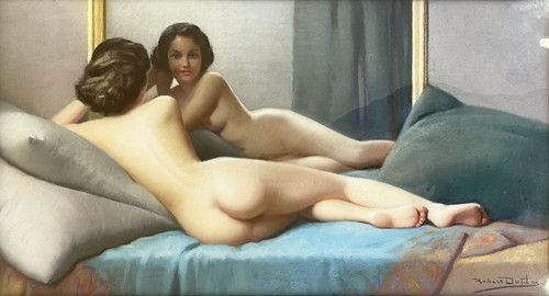 Robert Louis Raymond DUFLOS (1898 – 1929), "Nude in the Mirror"