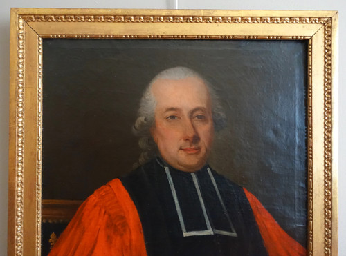 Scuola francese del XVIII secolo, ritratto di un aristocratico, magistrato del periodo Luigi XVI