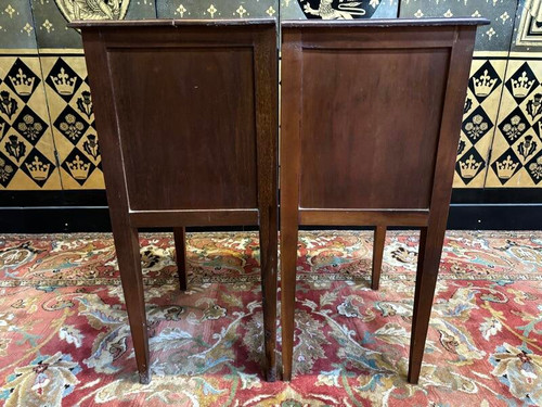 Pair of Louis XVI style bedside tables