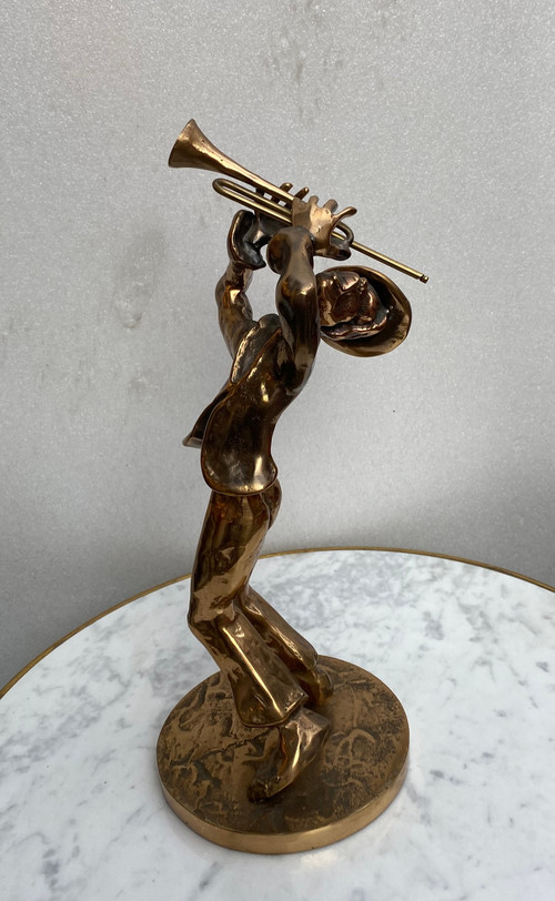 1970/80 'Le Jazz Band' 4 sculture in bronzo, firmate LOHE