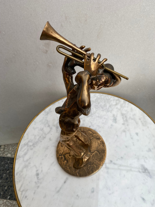 1970/80 'Le Jazz Band' 4 sculture in bronzo, firmate LOHE