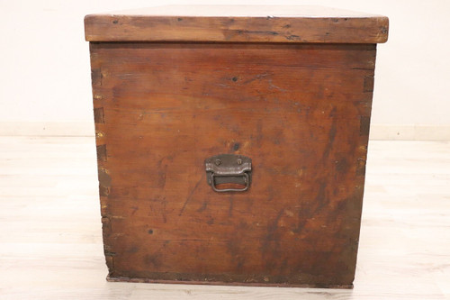 Rustic Trunk in Fir Wood, Late 19th Century