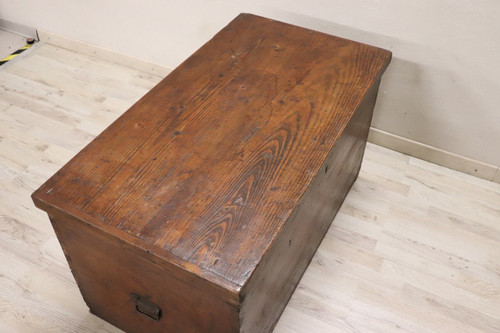 Rustic Trunk in Fir Wood, Late 19th Century