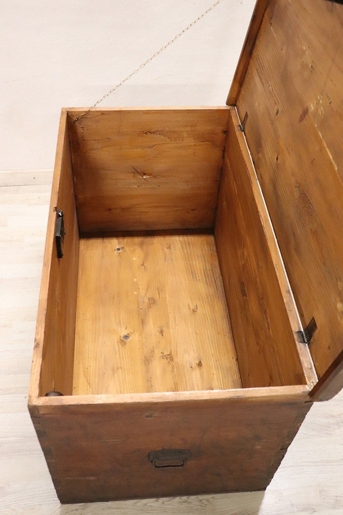 Rustic Trunk in Fir Wood, Late 19th Century