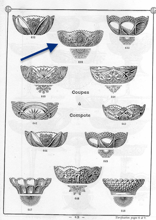 Large bowl or jardinière in richly cut Baccarat crystal