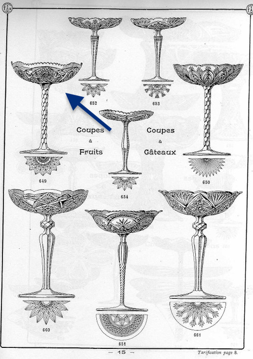 Large bowl or jardinière in richly cut Baccarat crystal