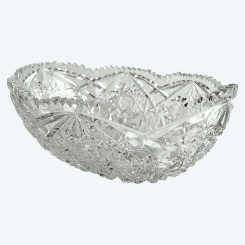 Large bowl or jardinière in richly cut Baccarat crystal