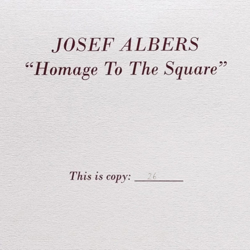 Lithographie de Josef Albers "Homage to The Square" des années 1970 par le Musée Guggenheim - New York