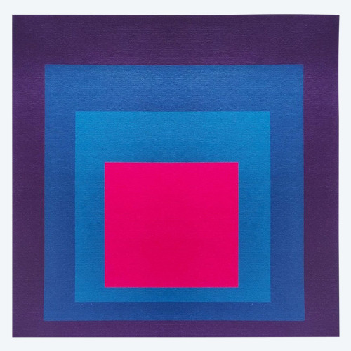 Lithographie de Josef Albers "Homage to The Square" des années 1970 par le Musée Guggenheim - New York