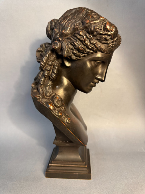 Bronze bust of Ariane by L. Oudry éditeur (Bacchus, Antinous)