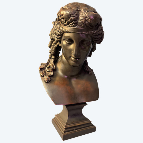 Bronze bust of Ariane by L. Oudry éditeur (Bacchus, Antinous)