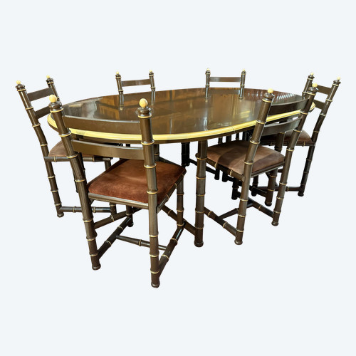 ENSEMBLE DE SALLE A MANGER (TABLE ET CHAISES) VINTAGE ANNEE 1970