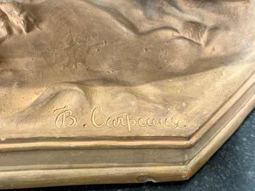 JEAN BAPTISTE CARPEAUX / TERRACOTTA FIRMATA IL PESCATORE NAPOLETANO CON CONCHIGLIA