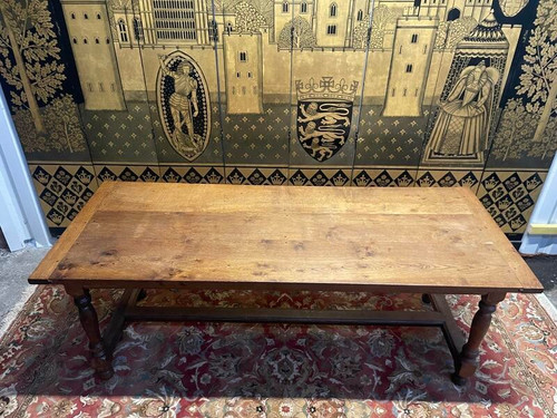 Louis XIII style oak farmhouse table