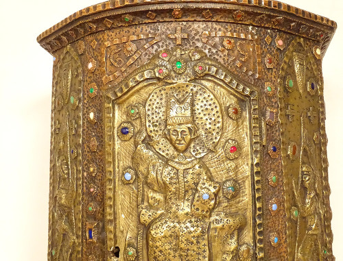 Copper Tabernacle Saint Germain Orthodox Byzantine Crusade 19th century