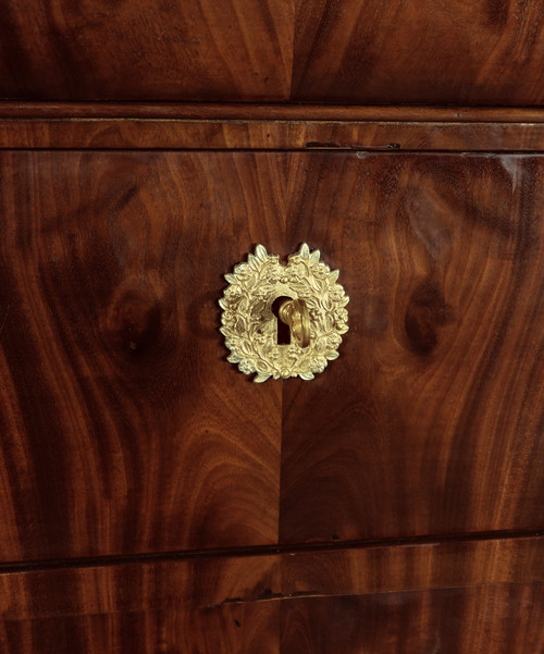 Mahogany burl chiffonier, Restoration period - Early 19th century