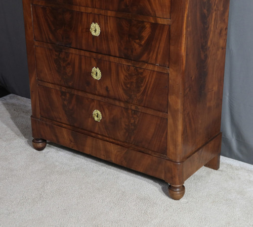 Mahogany burl chiffonier, Restoration period - Early 19th century