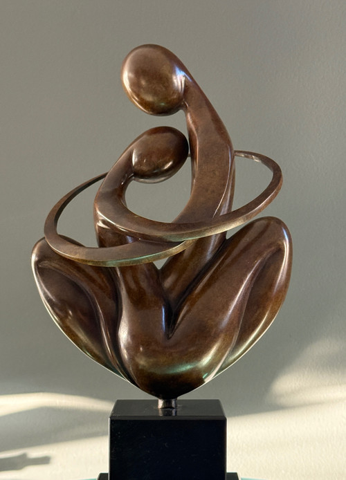 Ludmila Tchérina, Bronze Sculpture "Europe A Coeur" Signed (1924 - 2004)