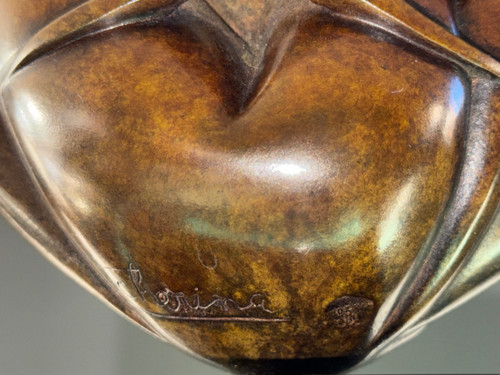 Ludmila Tchérina, Bronze Sculpture "Europe A Coeur" Signed (1924 - 2004)