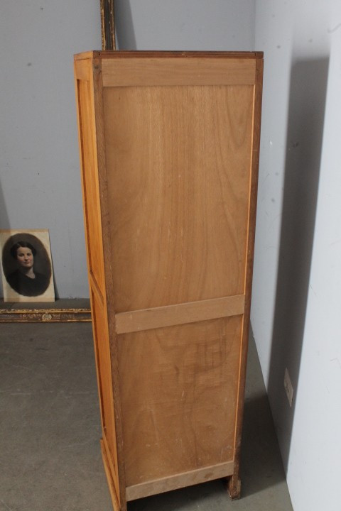 Art Deco oak filing cabinet shutter 1940. Size 43 x depth 35 Height. Restored. bookcases