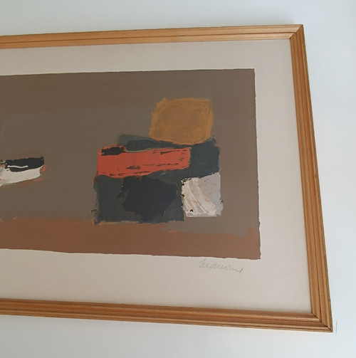 Henri Mauduit (1917-2006) Abstraction Original Lithograph