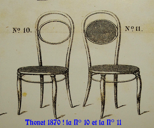 Thonet chair No. 10, circa 1870, rosewood decor