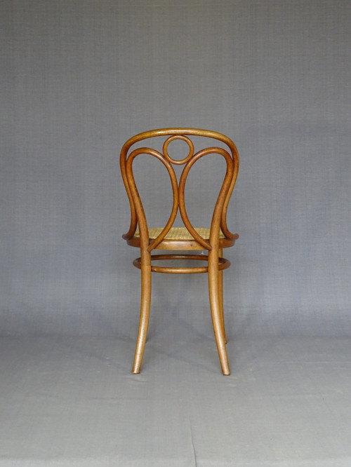 Chaise Thonet N°19 dans la" façon chêne" - cannée -1890 (deux disponibles)