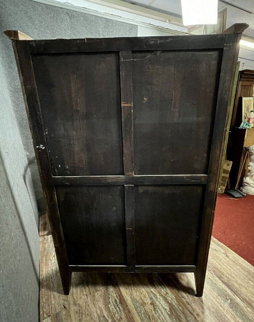 Louis XV style bookcase in precious wood marquetry circa 1900