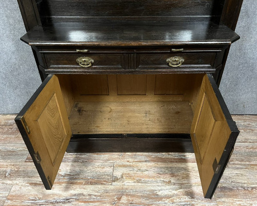 buffet a ressaut de sacristie en bois noirci époque Napoléon III vers 1850