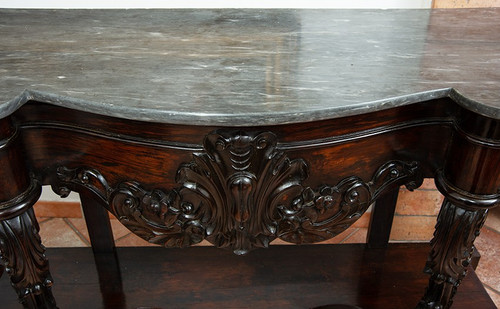 Antique Neapolitan Louis Philippe console from the 19th century.