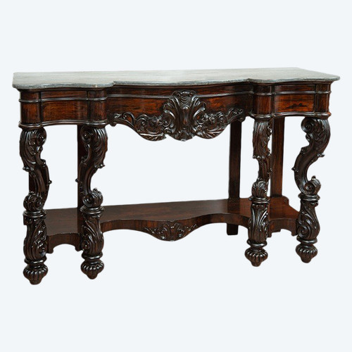 Antique Neapolitan Louis Philippe console from the 19th century.